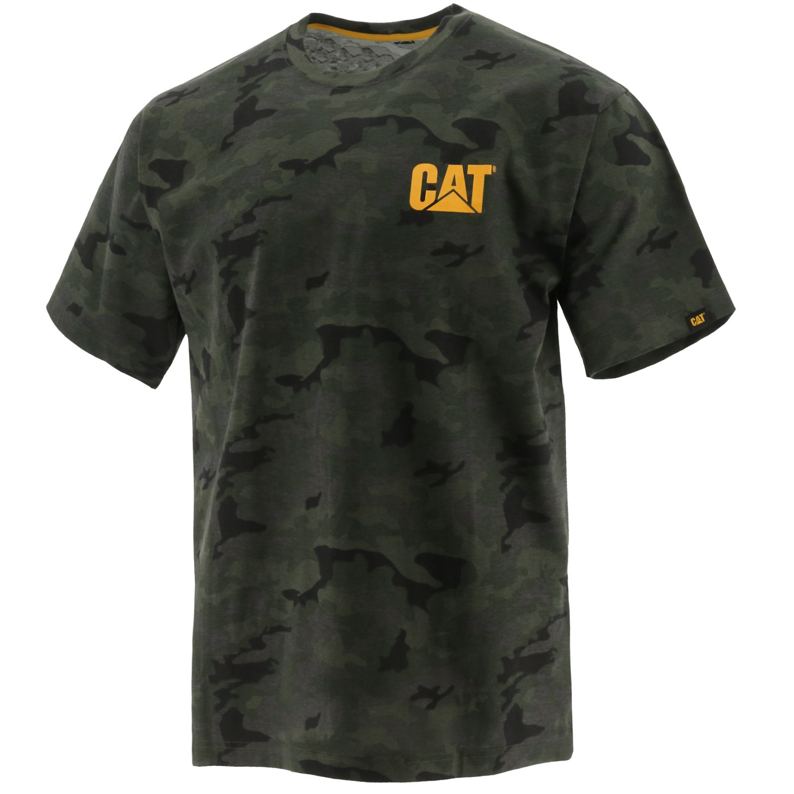 Caterpillar T-Shirts UAE - Caterpillar Trademark Mens - Camo QWHUXO013